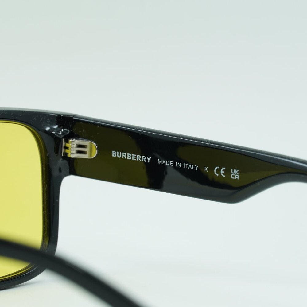 Burberry BE4358 300185 Square Sunglasses - Black/Yellow - Picture 7 of 11